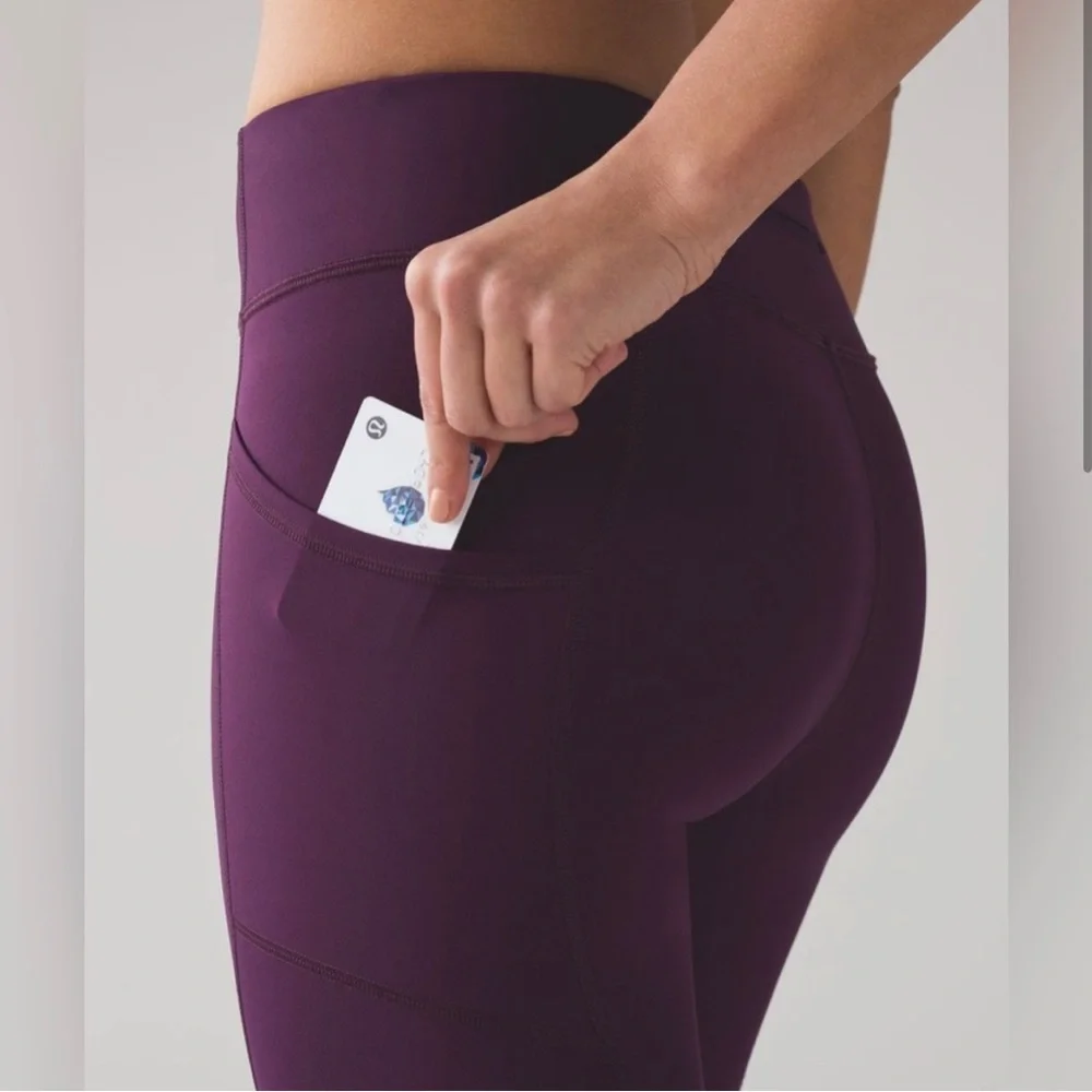 Lululemon Tight Stuff Tight II Darkest Magenta Size 2